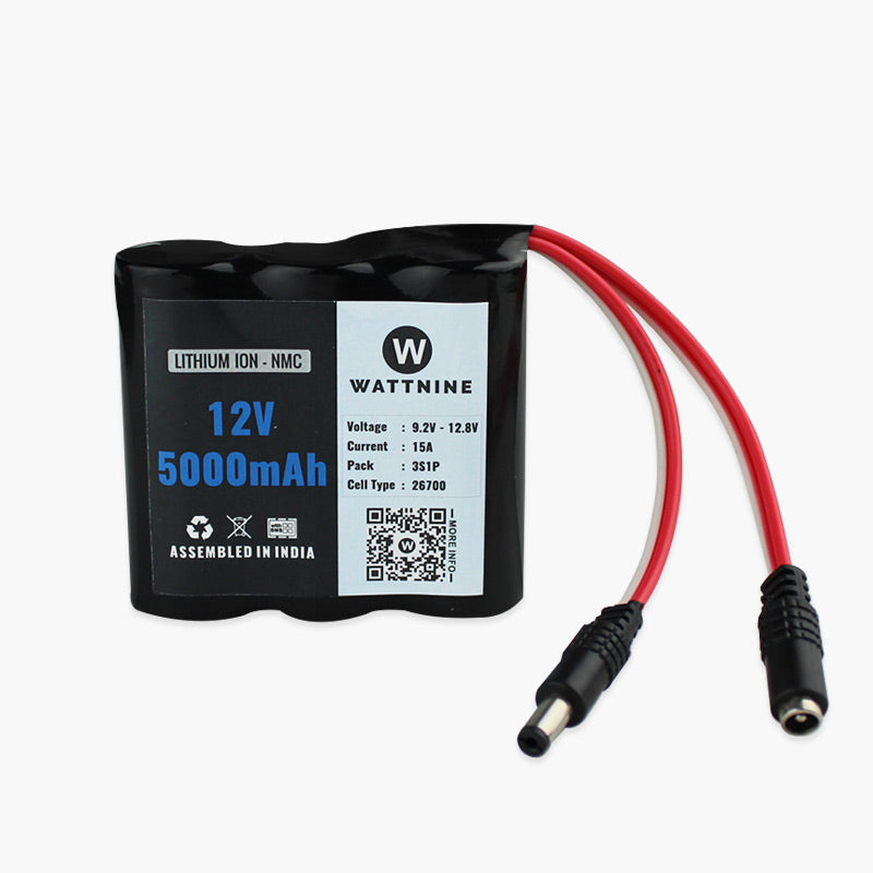 12v 5ah Li Ion 3c Battery Pack With 1 Year Warranty 5000mah 26700
