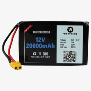12V 20Ah Rechargeable Lithium Ion (NMC) Battery Pack