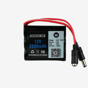 12V 2600 mAh Rechargeable Lithium Battery Pack