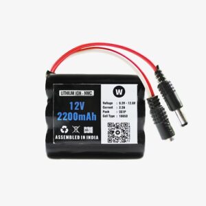 12V 2200 mAh Rechargeable Lithium Battery Pack