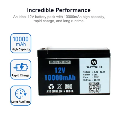 12V 10Ah Lithium(NMC) Battery with Warranty - Image 4