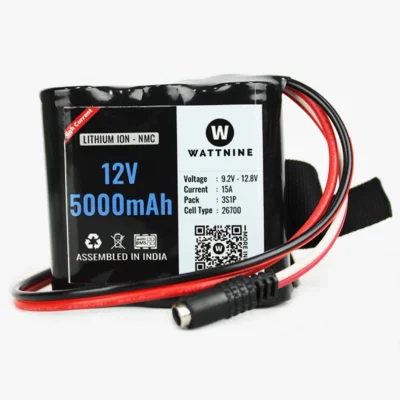 12V Lithium Battery with DC Female Car Socket/ Cigarette Lighter Socket for Tyre Inflator, Vacuum Cleaner etc