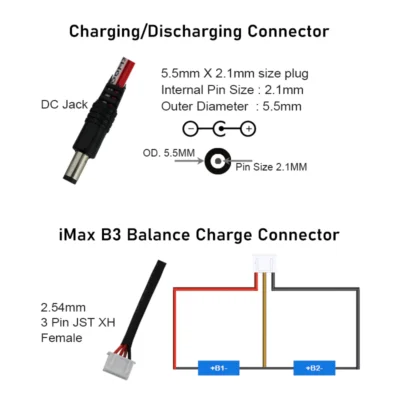 7.4V 1200mAh Rechargeable Lithium Battery Pack - Image 4