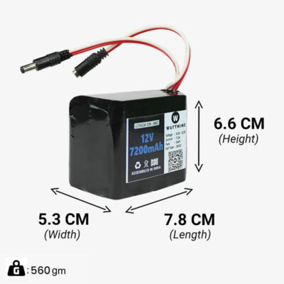 12v 7.2Ah Li-ion Battery Pack with 1 Year Warranty - Image 2