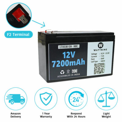 12v 7.2Ah Li-ion Battery Pack with 1 Year Warranty - Plastic Enclosure - Image 5