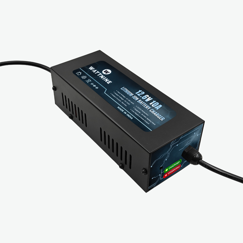 WATTNINE 12.6V 10A Lithium-Ion Battery Charger for 3S NMC Battery Pack - 126W Table-Top Charger with CC & CV - Image 2