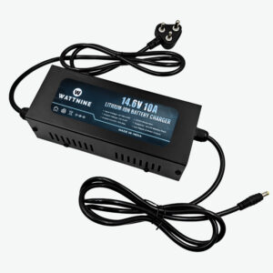WATTNINE 14.6V 10A Lithium Battery Charger for 4S LFP Battery Pack - 146W Table-Top Charger with CC & CV