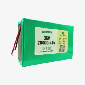 WATTNINE® 36V 20Ah Rechargeable Lithium Ion Battery Pack with 1 year Warranty