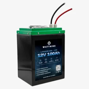 WATTNINE® 12V 100Ah Lithium LiFePO4 Battery Pack Prismatic Cell for Solar or Inverter