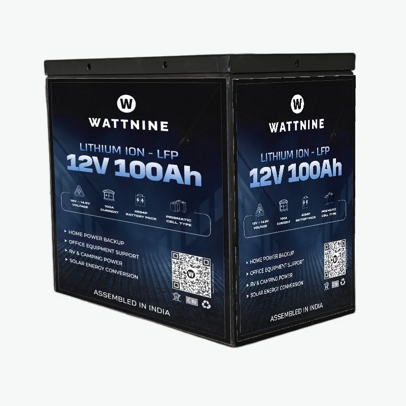 WATTNINE® 12V 100Ah Lithium LiFePO4 Battery Pack Prismatic Cell for Solar or Inverter - Image 2